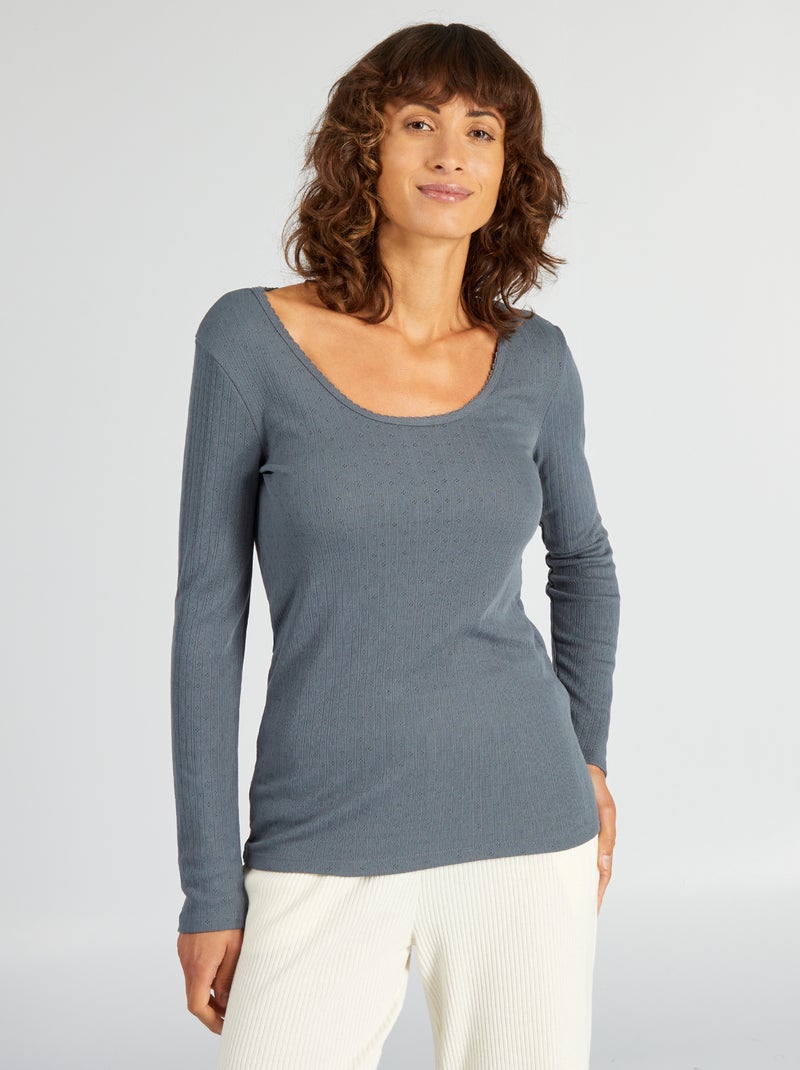 Temperatuurregulerend T-shirt - Altijd lekker warm GRIJS - Kiabi