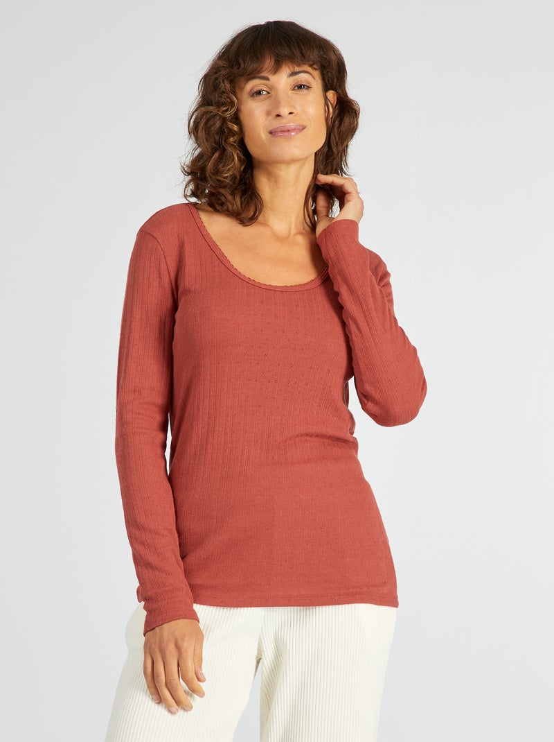 Temperatuurregulerend T-shirt - Altijd lekker warm ROOD - Kiabi