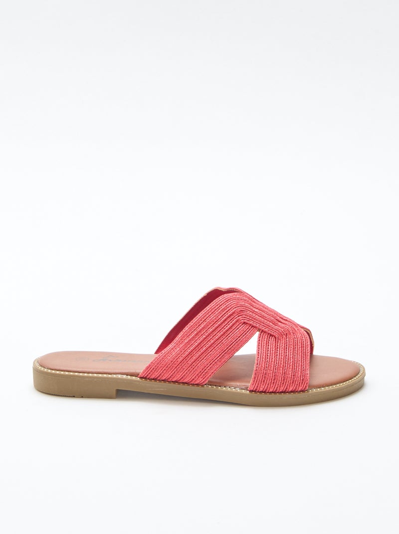 Textielen muiltjes Rood - Kiabi
