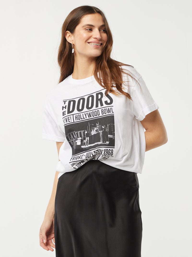 'The Doors'-T-shirt met korte mouw WIT - Kiabi