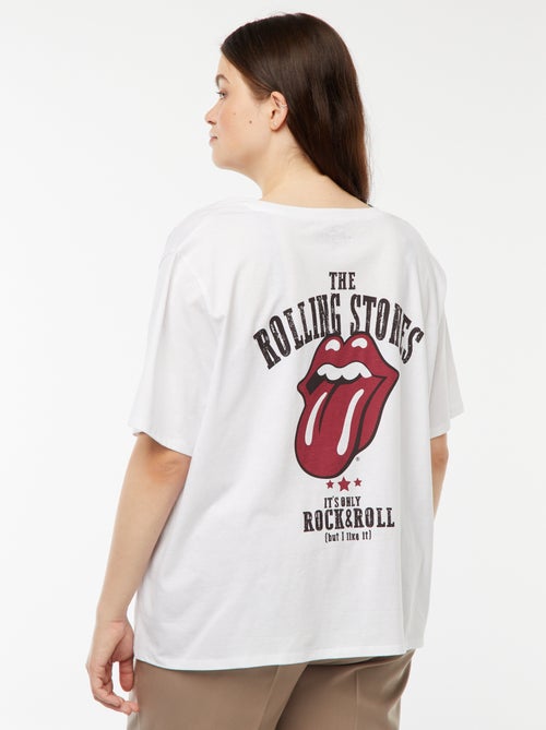 The Rolling Stones-T-shirt van jersey met V-hals - Kiabi