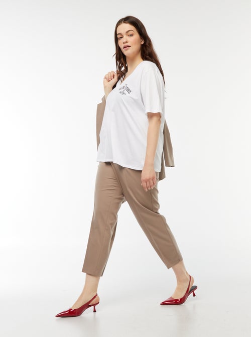 The Rolling Stones-T-shirt van jersey met V-hals - Kiabi