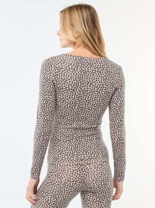 Thermoregulerend T-shirt met lange mouwen en ronde hals - Kiabi