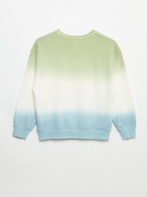 Tie-dye sweater met ronde hals en print - Kiabi