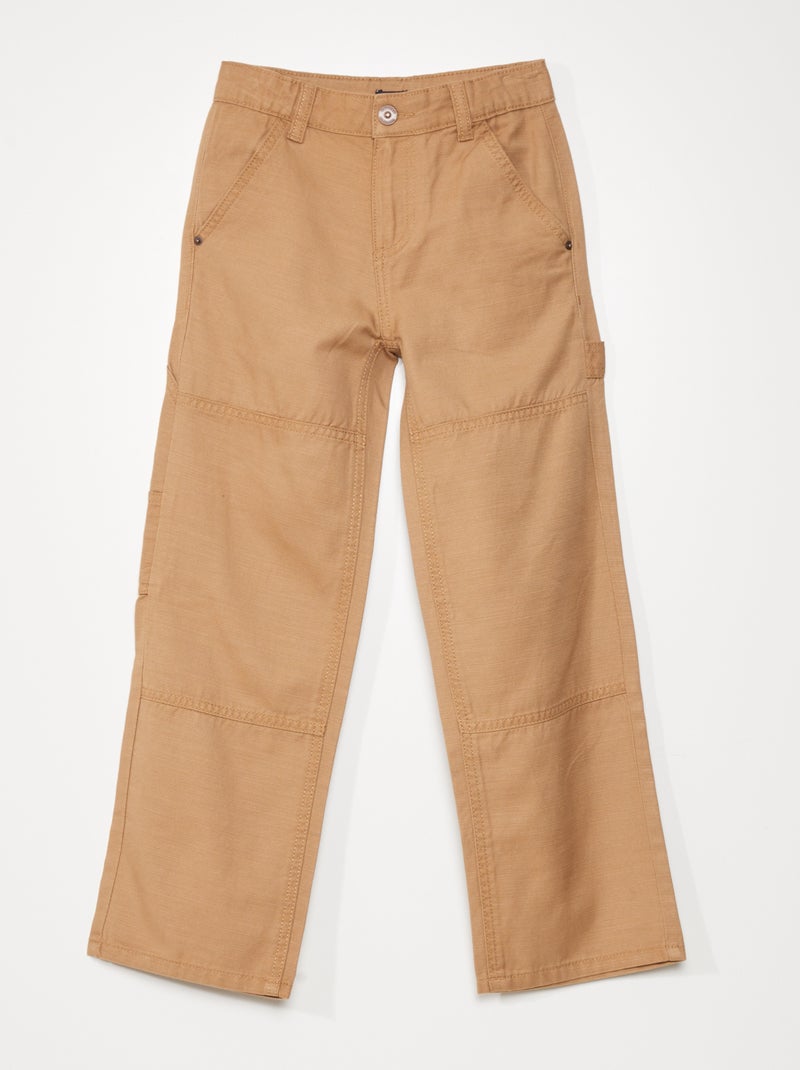 Timmermansbroek in workwearstijl BIEGE - Kiabi