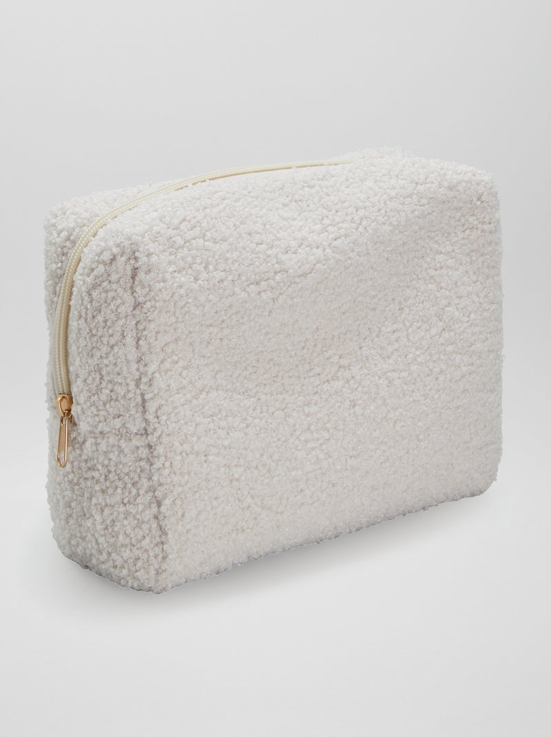 Toilettas met schapenvacht effect BIEGE - Kiabi