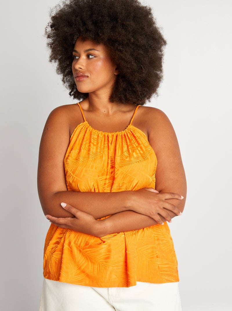 Top in haltermodel ORANJE - Kiabi