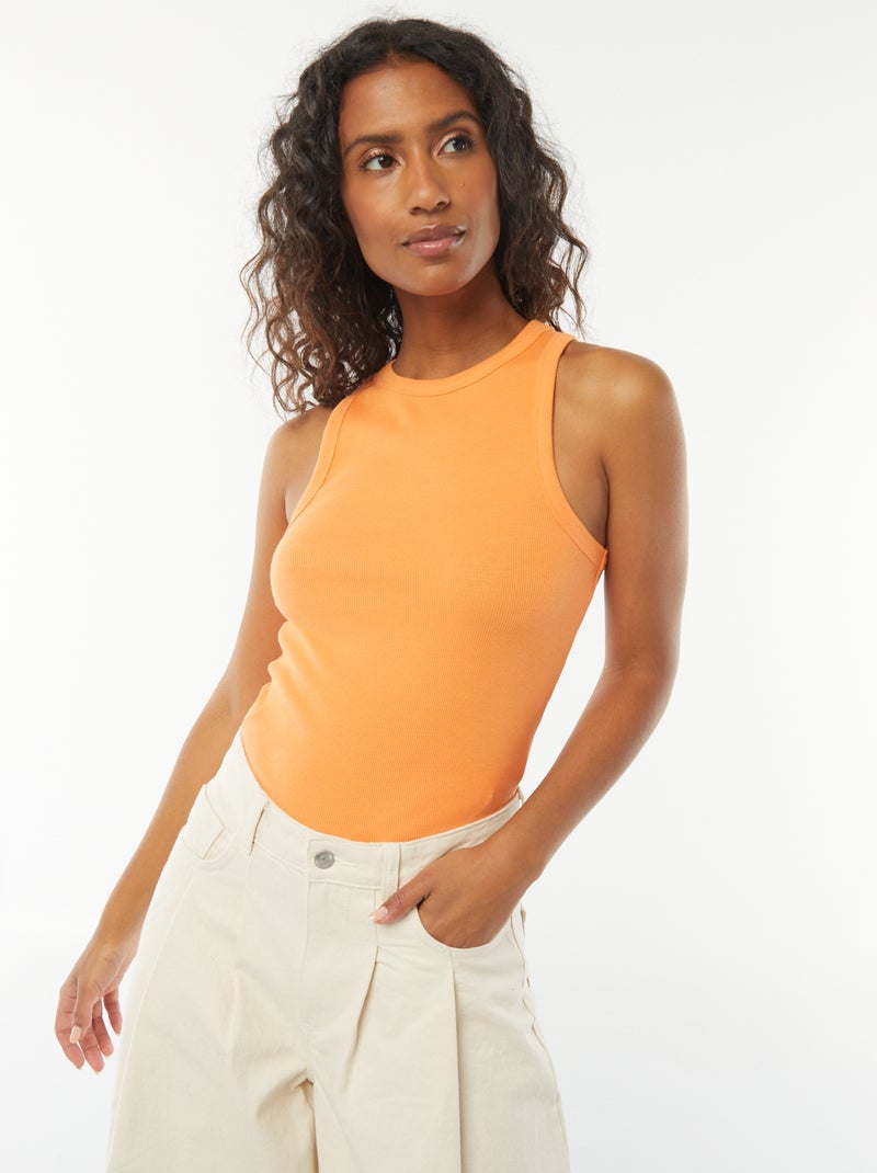 Top in haltermodel Oranje - Kiabi