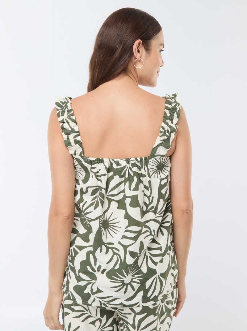 Top met bladprint 'Only Maternity' KAKI - Kiabi