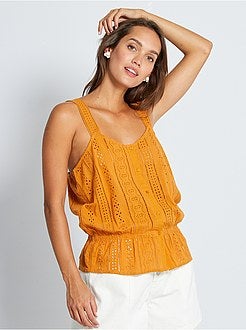 Top met Engels borduurwerk - Kiabi