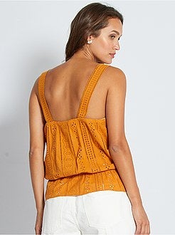 Top met Engels borduurwerk - Kiabi