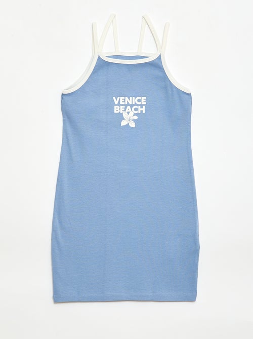 Top met fijne bandjes en borstanimatie - Kiabi