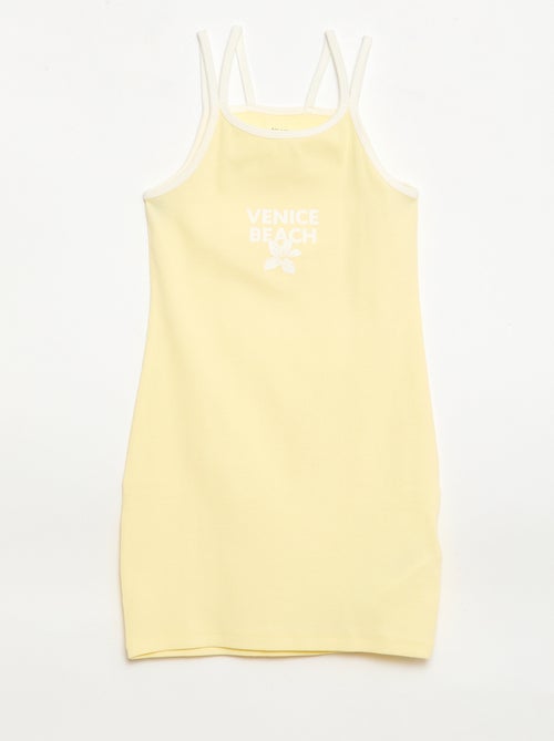 Top met fijne bandjes en borstanimatie - Kiabi