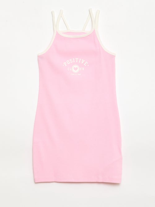 Top met fijne bandjes en borstanimatie - Kiabi