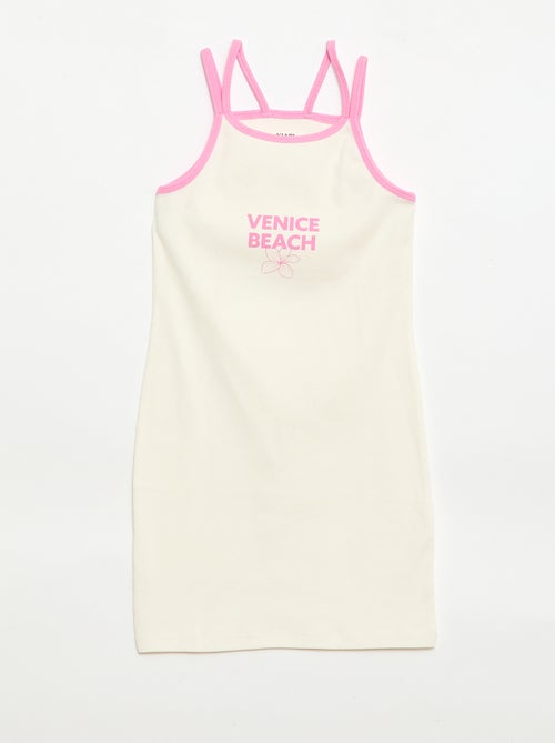 Top met fijne bandjes en borstanimatie - Kiabi