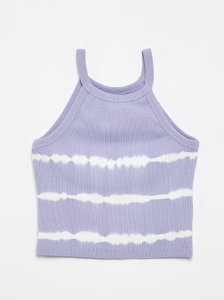 Top met gestreepte tie-dye print