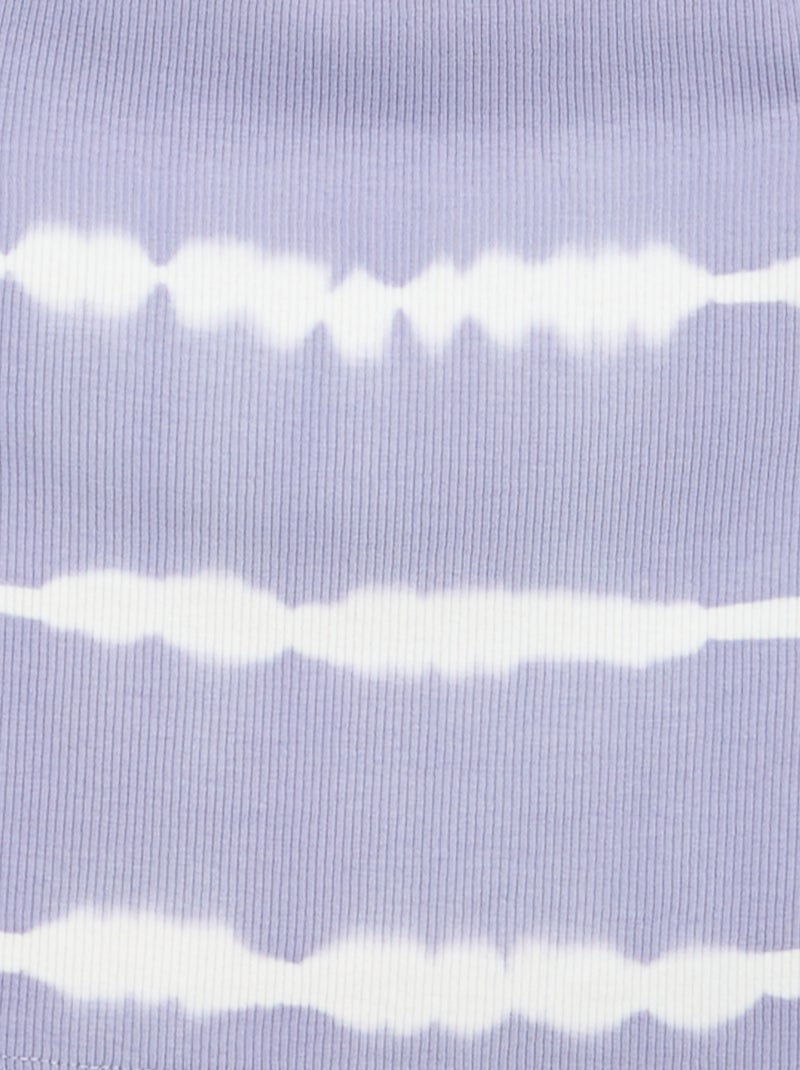 Top met gestreepte tie-dye print Paars - Kiabi