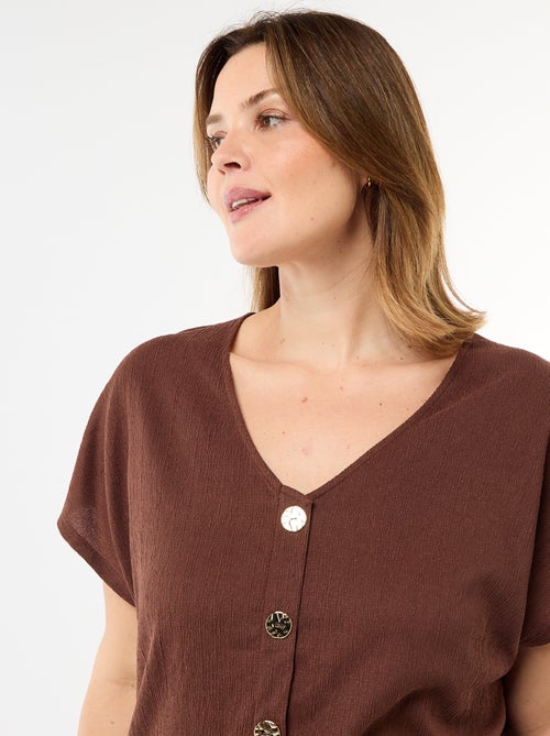 Top met goudkleurige knopen - Kiabi