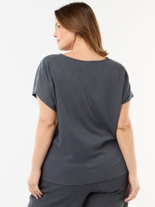 Top met goudkleurige knopen - Kiabi