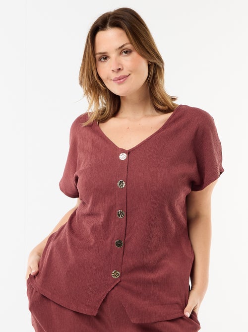 Top met goudkleurige knopen - Kiabi