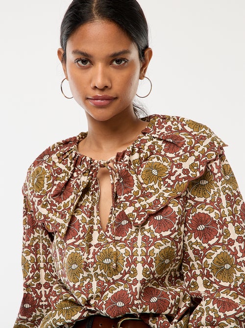 Top met grote peterpankraag - Kiabi