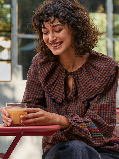 Top met grote peterpankraag - Kiabi