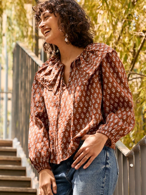 Top met grote peterpankraag - Kiabi