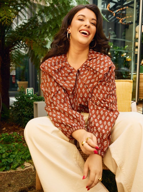 Top met grote peterpankraag - Kiabi