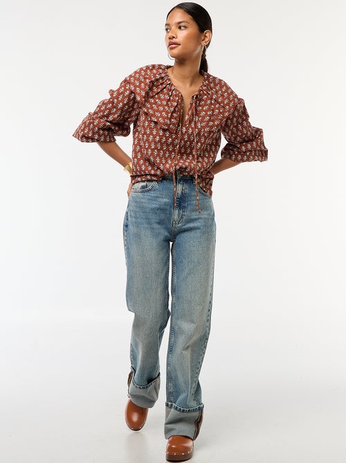 Top met grote peterpankraag - Kiabi