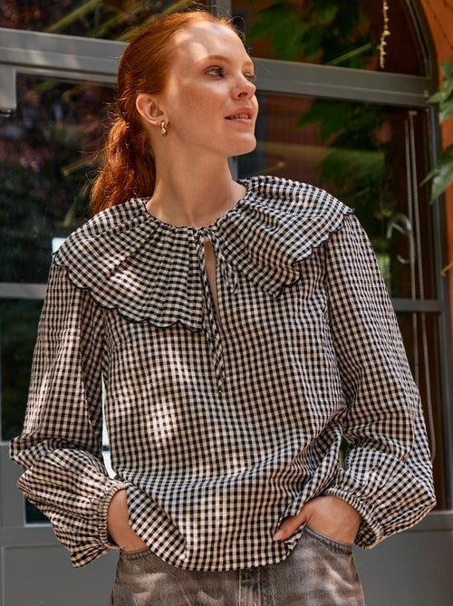 Top met grote peterpankraag - Kiabi