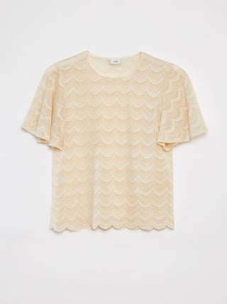 Top met kant en korte mouwen 'JDY'