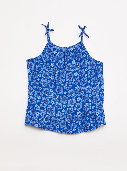 Top met motief en fijne schouderbandjes - Kiabi