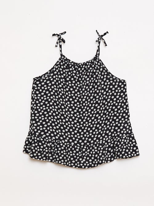 Top met motief en fijne schouderbandjes - Kiabi