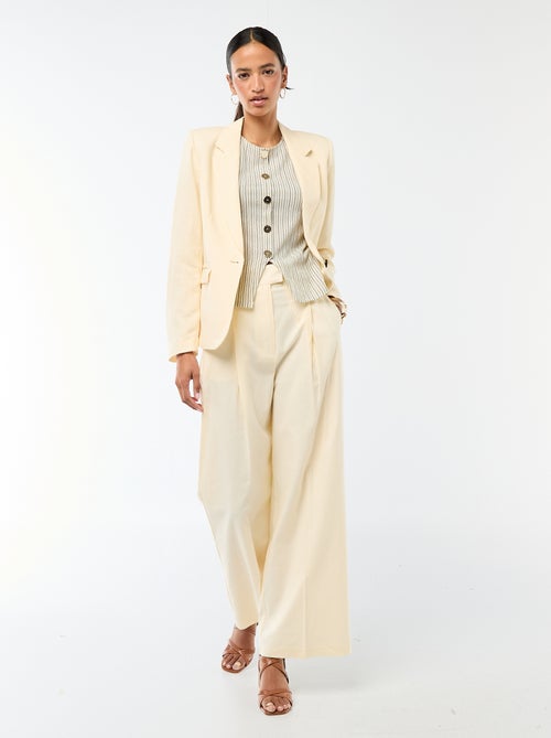 Top met opening door goudkleurige gehamerde knopen - Kiabi