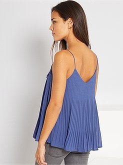 Top met plooien en kant - Kiabi