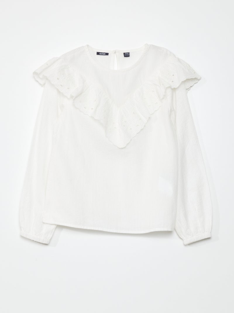 Top met volants WIT - Kiabi