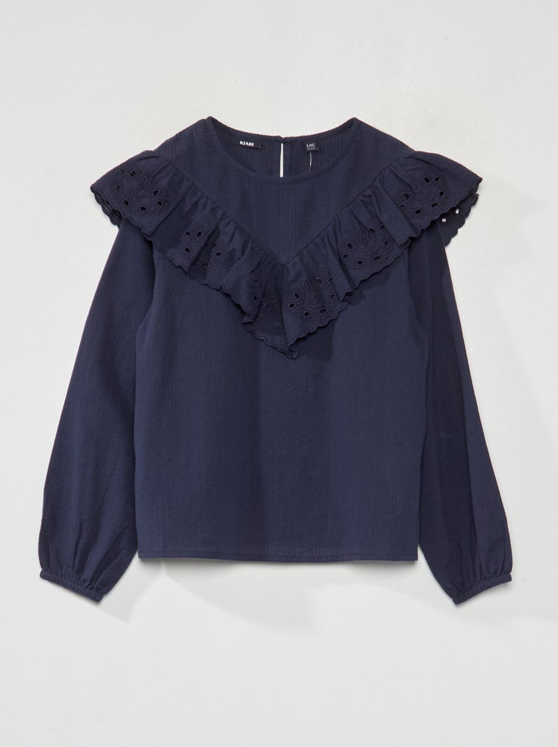 Top met volants ZWART - Kiabi