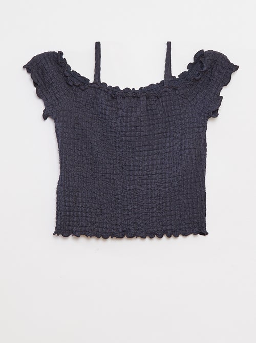 Top met wafeltextuur - Kiabi
