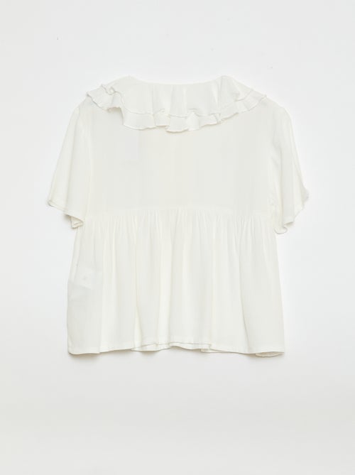 Top van licht tricot met motiefje - Kiabi