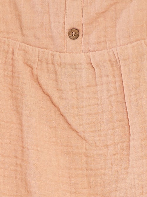 Top van luchtig katoen met smalle bandjes - Kiabi