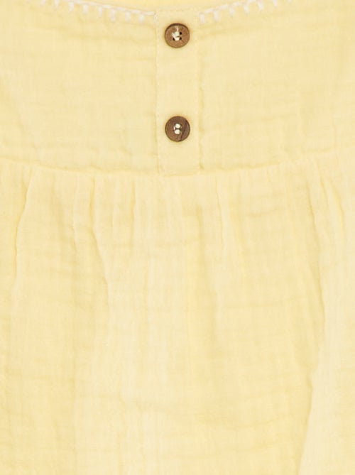 Top van luchtig katoen met smalle bandjes - Kiabi