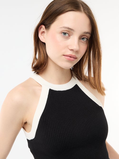 Top van tricot met Amerikaanse armsgaten - Kiabi