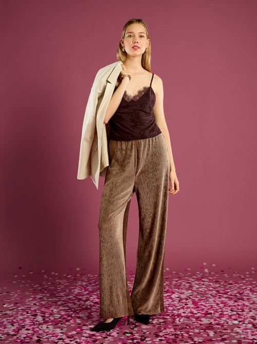 Top van tule met bloemmotief - Kiabi