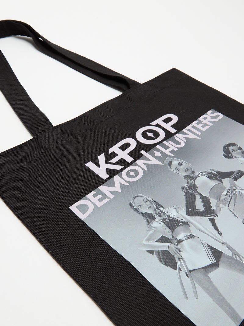 Tote bag 'K-Pop Demon Hunters' Zwart - Kiabi