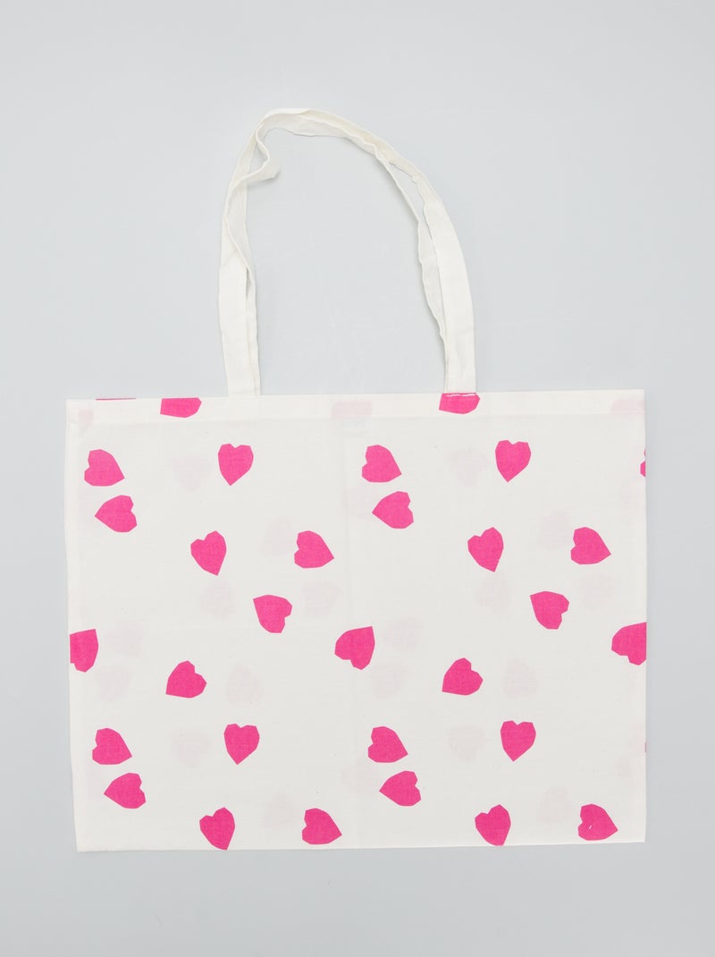 Totebag met print WIT - Kiabi