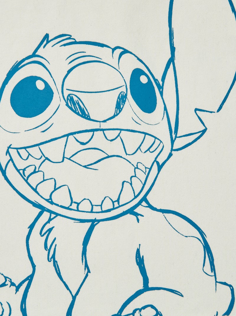 Totebag met 'Stitch'-print BIEGE - Kiabi