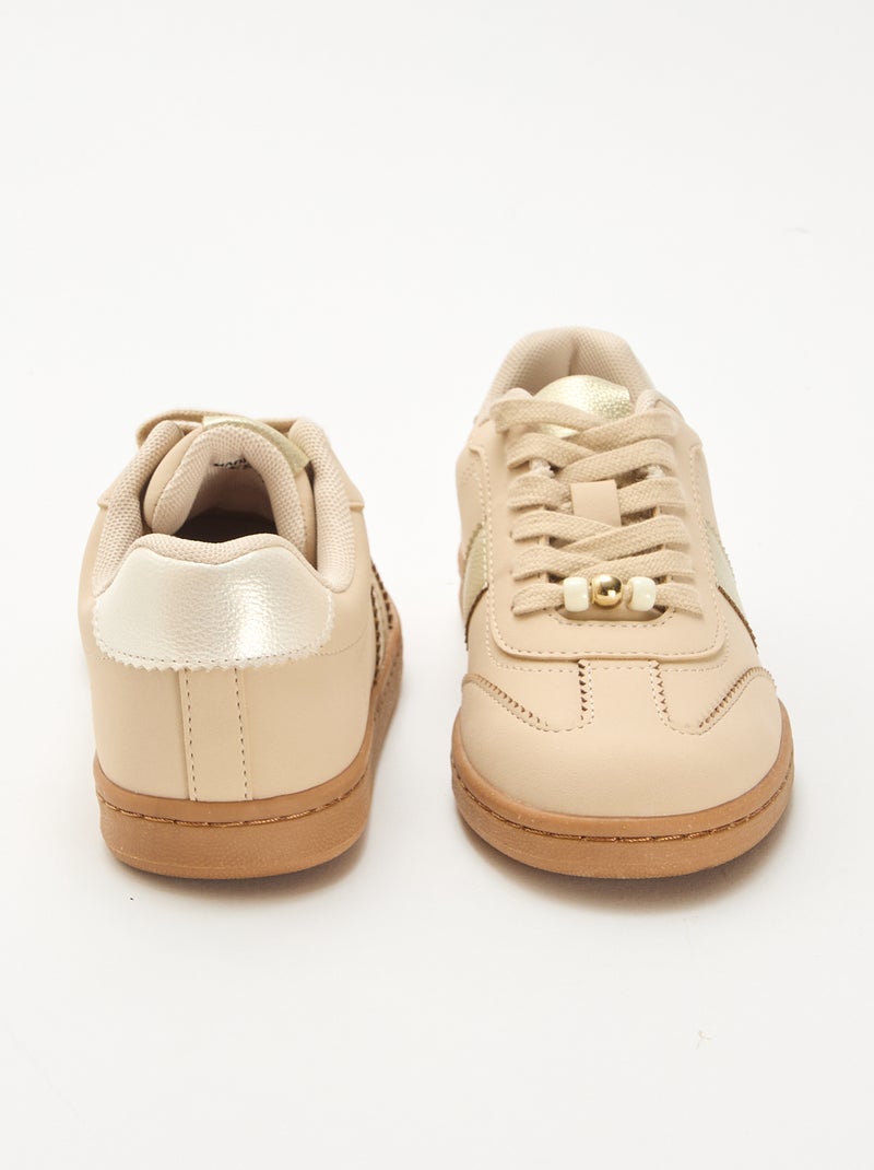 Trendy sneakers met luipaardprint Wit - Kiabi