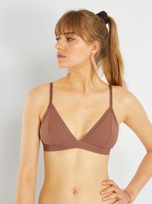 Triangelbeha met pads van microvezel - Kiabi