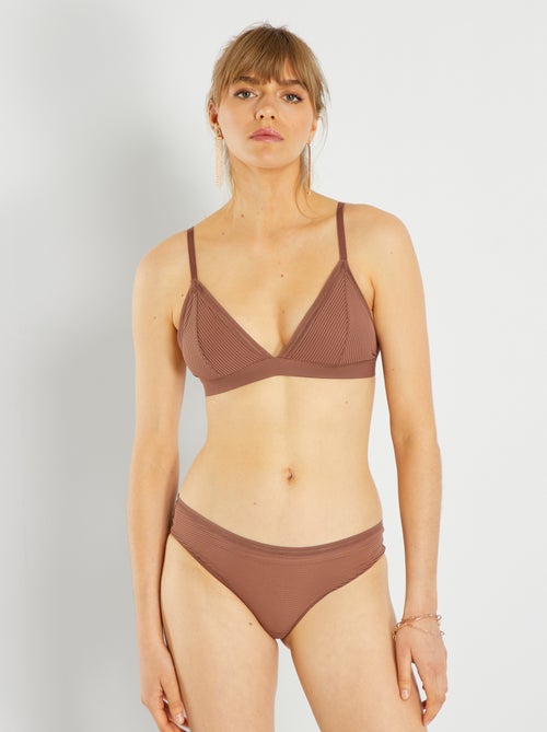 Triangelbeha met pads van microvezel - Kiabi