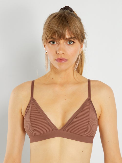 Triangelbeha met pads van microvezel - Kiabi